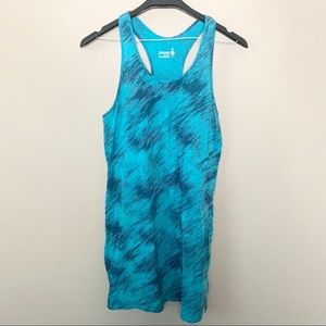 Smartwool Blue Patterned Midi Dress